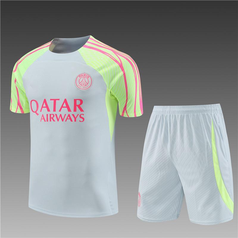 2526 パリサンジェルマン半袖サッカートレーニングスーツ大人男性ジャージ登場服|undefined