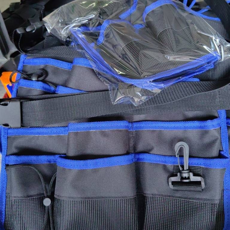 Fábrica de equipaje en stock bolsa de herramientas de la cintura kit Oxford paño de limpieza bolsa de herramientas de doble capa cremallera propiedad Square shop