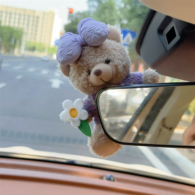 Pet Bear Rearview Mirror Ornament: Car ornaments - cute-bear-style-6-rear-mirror-ornaments
