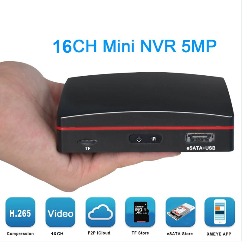 雄迈16路迷你网络硬盘录像机16CH MINI NVR FOR TF/E SATA HDD