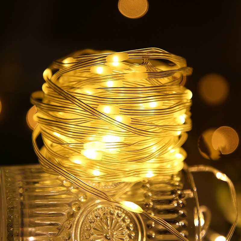 lámpara solar de color pequeña lámpara de cuero lámpara de alambre estrella estrella de color exterior lámpara de decoración de campamento lámpara de árbol lámpara de atmósfera