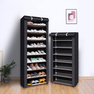 Simple Shoe Rack Multi-layer Steel Pipe Assembly Dustproof Shoe Cabinet Student Dormitory Home Storage Cabinet Economical Shoe Cabinet Shoe Rack
