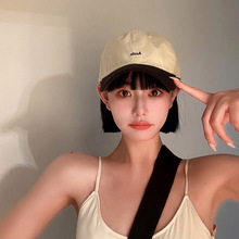 韩国新款大东门ins软顶字母棒球帽夏季薄透气街头男女拼色鸭舌帽