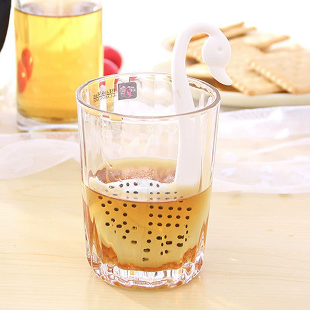  New mini little swan tea filter tea leakage tea filter soaked tea vessel swan teaspoon