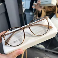 Прозрачные круглые сверхлегкие корейские очки Danyang Seagull TR90 6814, ультра-легкие коричневые прозрачные черные очки, могут быть оснащены близорукостью 49