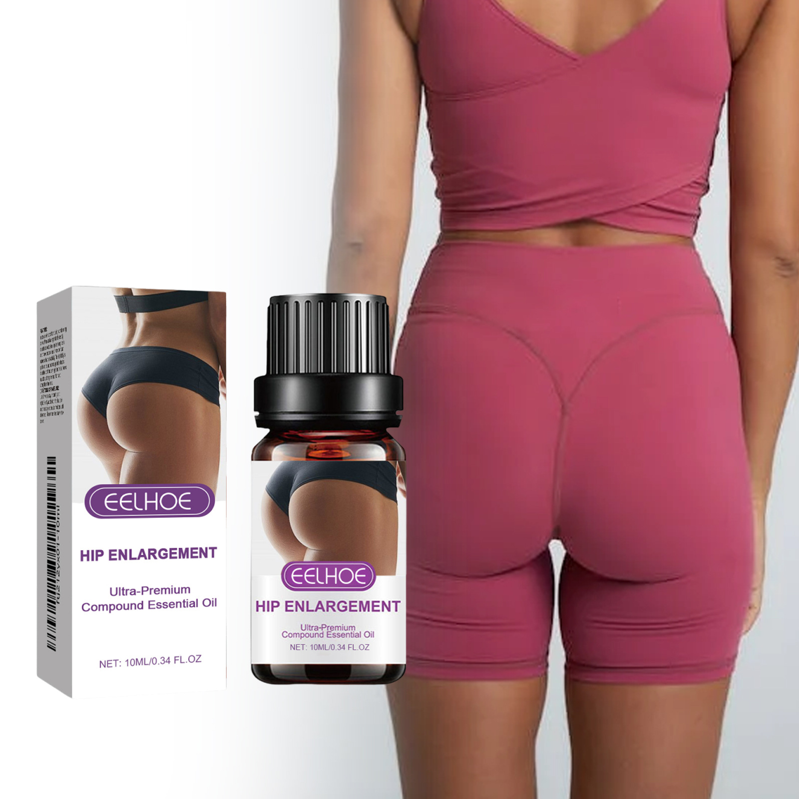 EELHOE臀部護理精油塑身按摩緊緻提拉翹臀蜜桃臀提臀凸顯臀部曲線