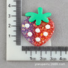 Strawberry, realistic fruit resin, hairgrip with accessories, cream fridge magnet, handmade