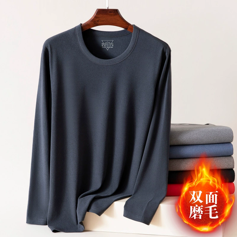 Мужской тонкий термокомплект с флисовой подкладкой, начесом для тепла, легкий и теплый для осени и зимы.