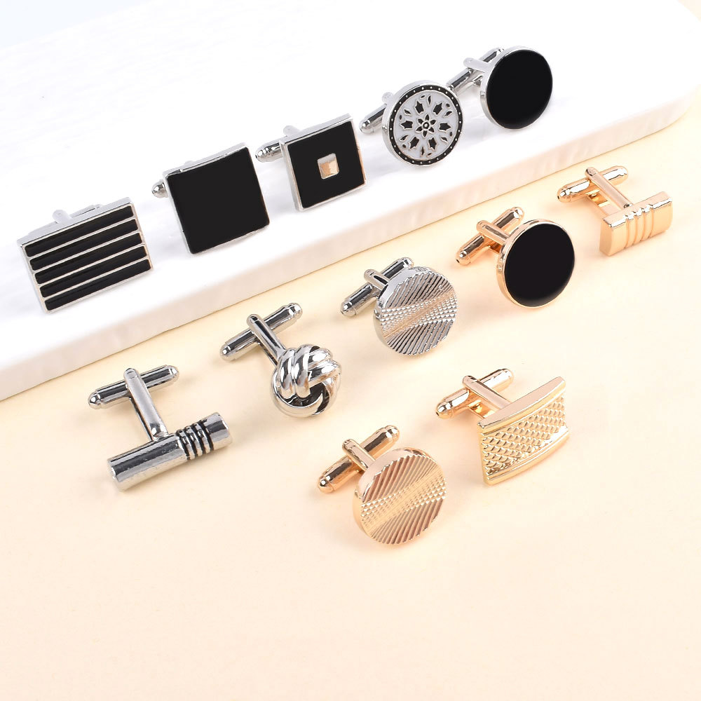 Geometric Cufflinks For Men Elegant Modern Cylinder Design_voghion.com