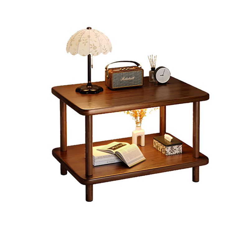 Mesa pequeña de madera maciza, dormitorio, mesa lateral pequeña, mesa de centro, estante lateral de cama simple, mesa cuadrada pequeña, sofá, esquina