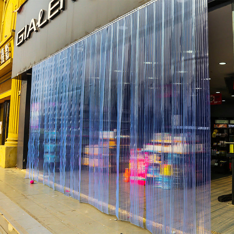 pvc Transparent Soft Door Curtain Partition Air-conditioning Windproof Windproof Warm Insulation Plastic Leather Curtain Supermarket Store Commercial