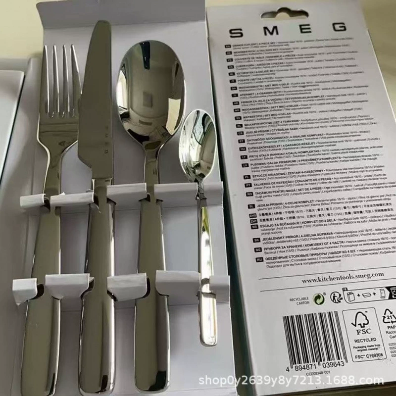 Tableware, set, spoon, fork stainless steel, 4 piece set, 4 pieces