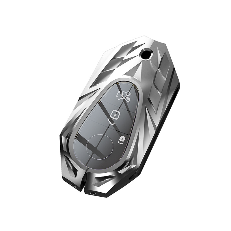 Armor series is suitable for Mercedes-Benz 21 S-class new energy TPU button cowhide metal all-inclusive car key cover