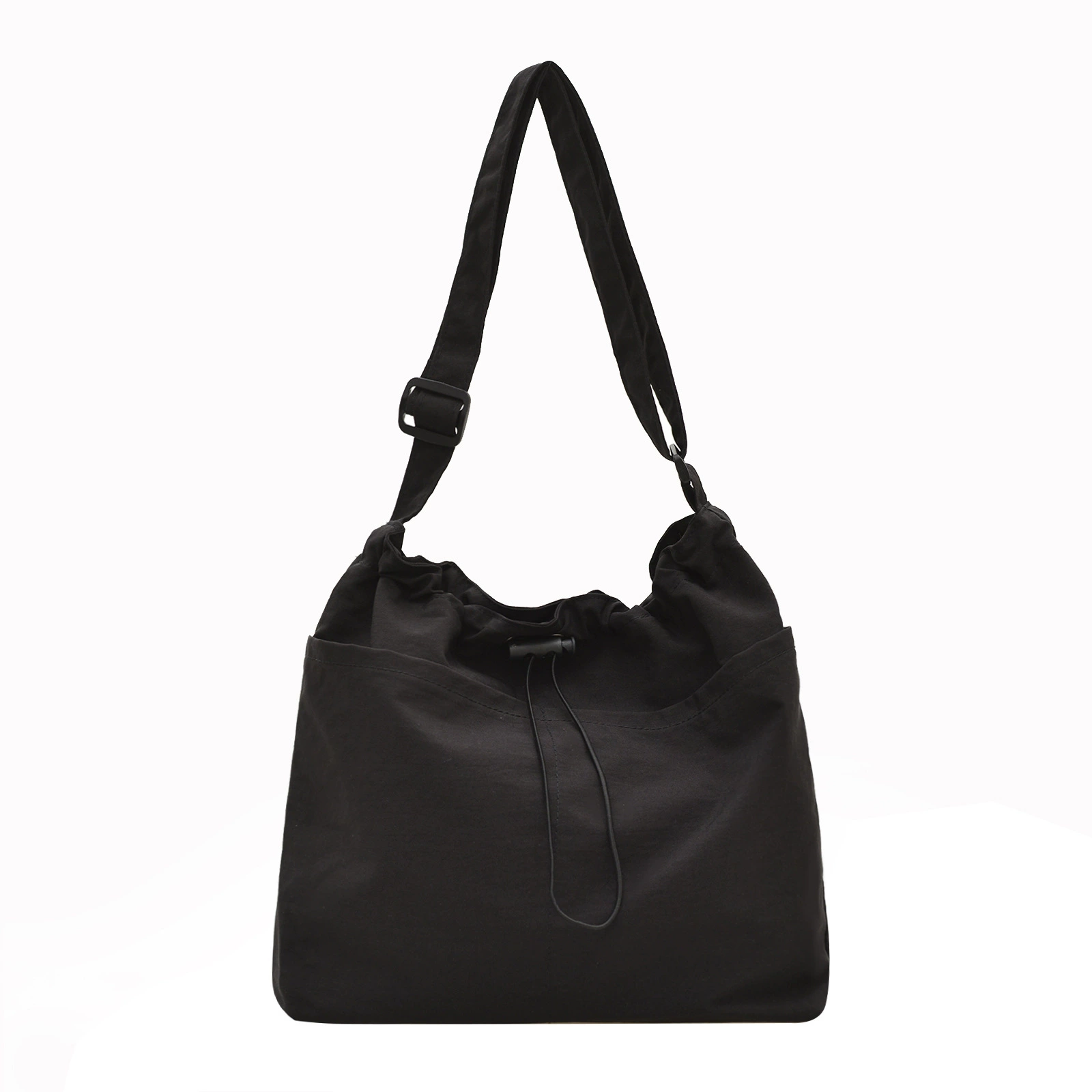 One-Shoulder Nylon Drawstring Bag, Waterproof and Spacious, Adjustable Strap, Lightweight