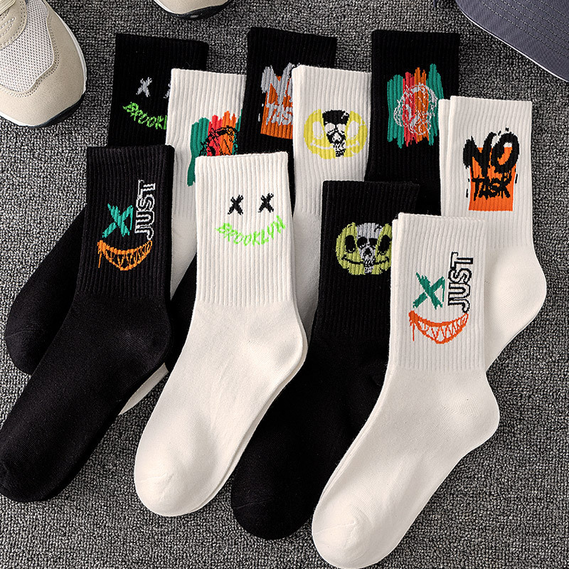 New couple stockings student sports basketball socks foreign trade wholesale white cotton socks autumn and winter men's mid-calf socks