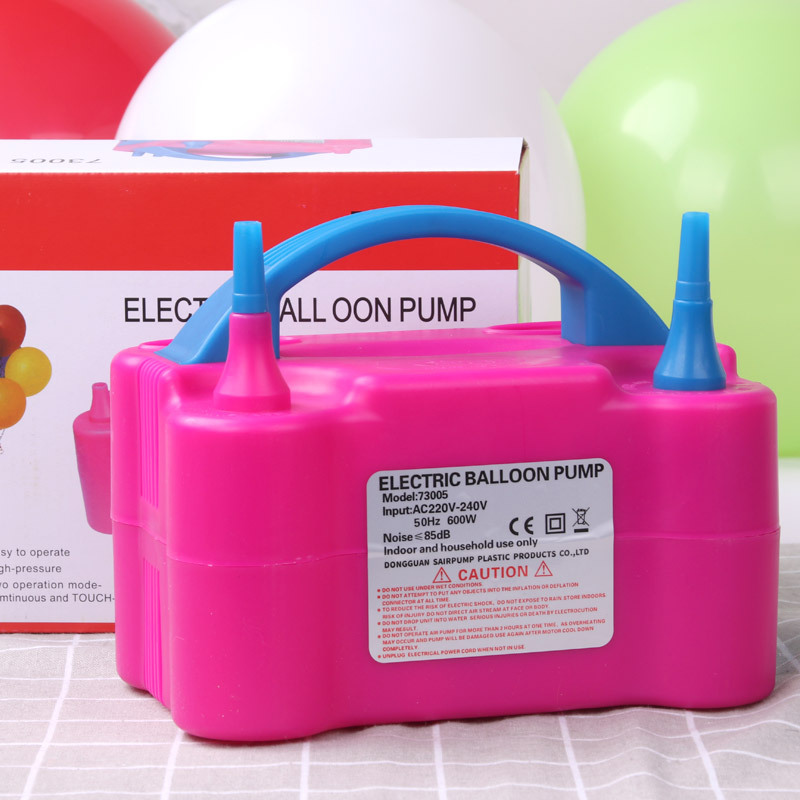 Inflador Portátil para Globos Doble Boquilla de Plástico Portátil para Globos
