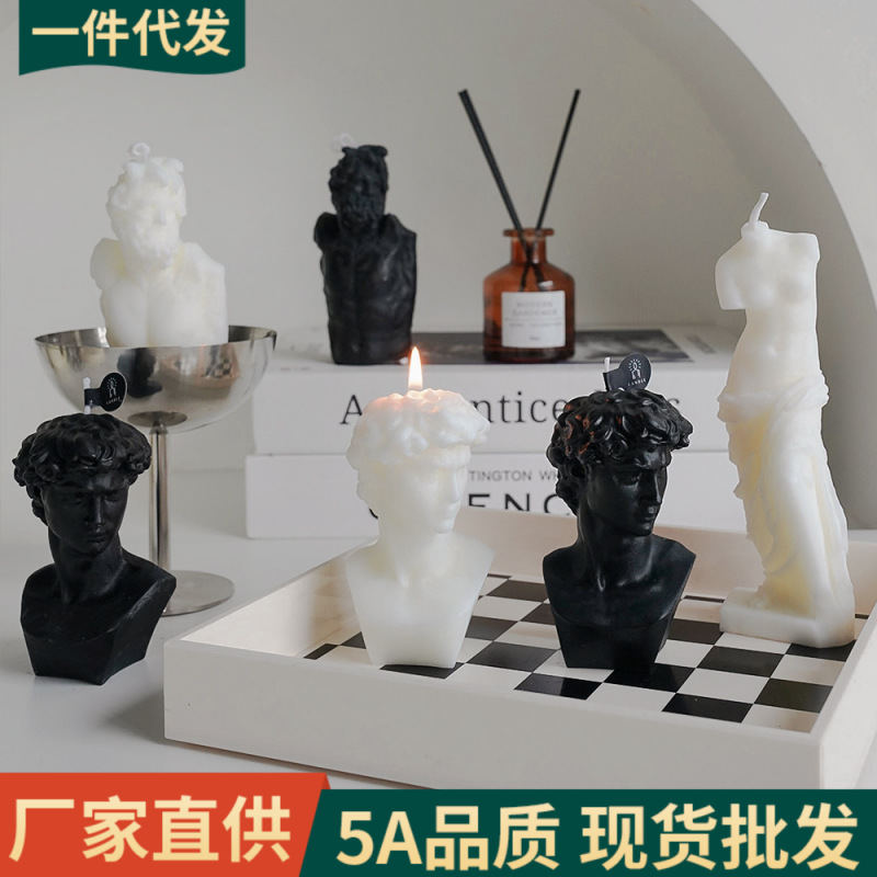 Vela de aromaterapia de estatua de David al por mayor de mano de mano regalo de decoración creativa cera de modelado de fragancia de Venus