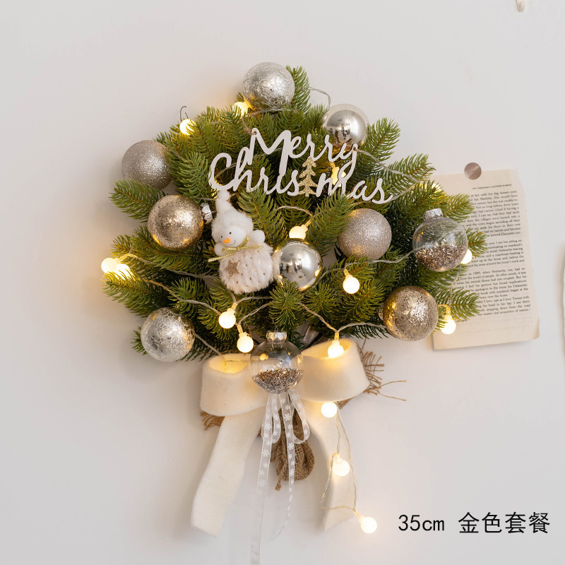 クリスマス装飾品クリスマス壁掛け花輪ドア飾り花屋洋服店カフェクリスマス装飾配置|undefined