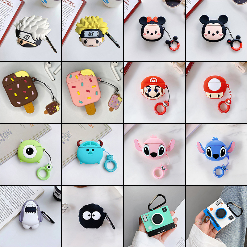 Airpods pro Headset Protective Cover Second Generation Silicone Cute Suitable for Apple 3rd Generation Bluetooth Headset Soft Case Cartoon