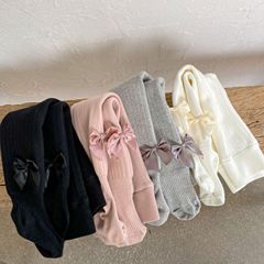 2023 Winter Baby Girl Plush Leggings Sweet Bow Thickened Warm Baby Going Out Leggings