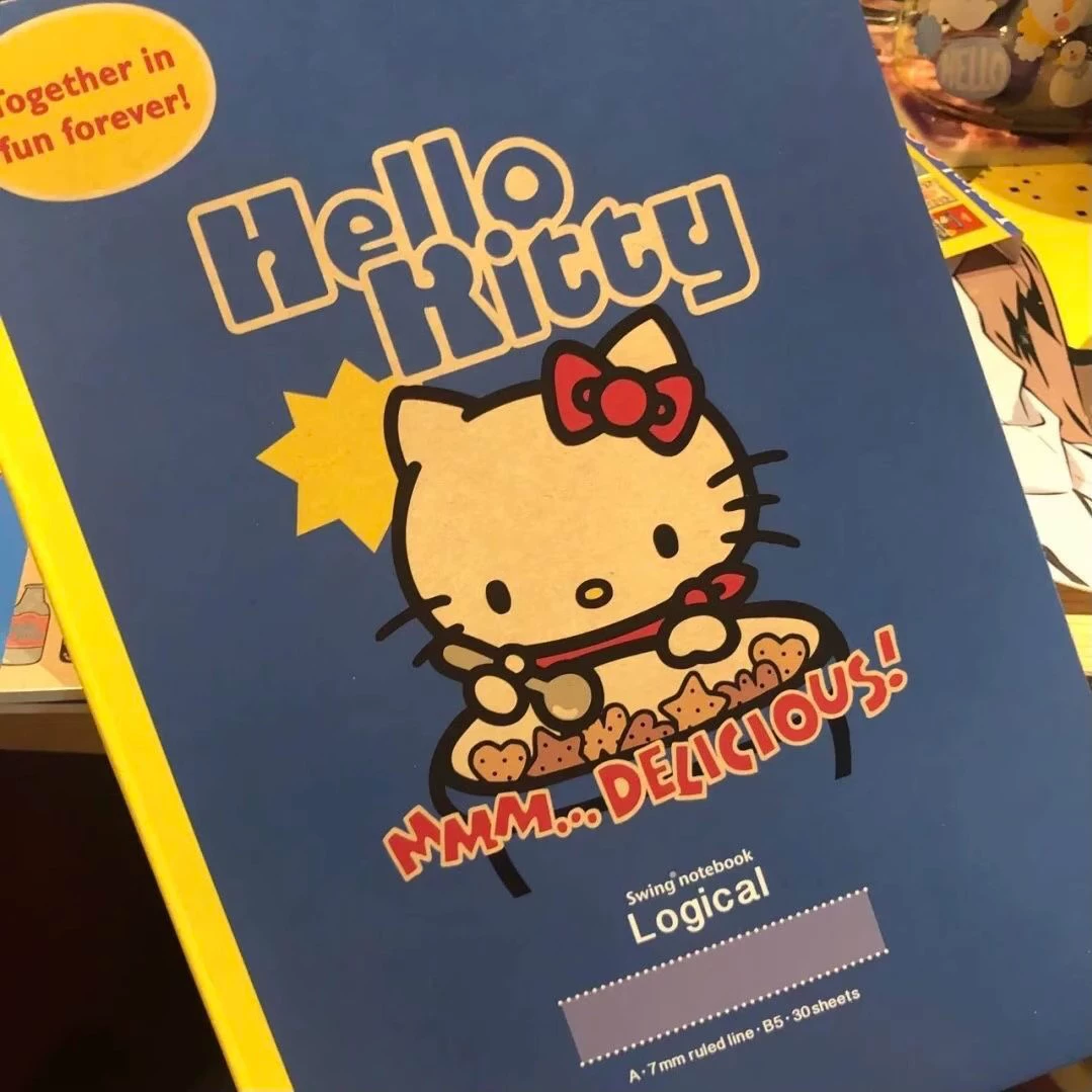 Notebook (Hello Kitty) B5 Ruled Student Notebook, Cute Character Cover, Single Book