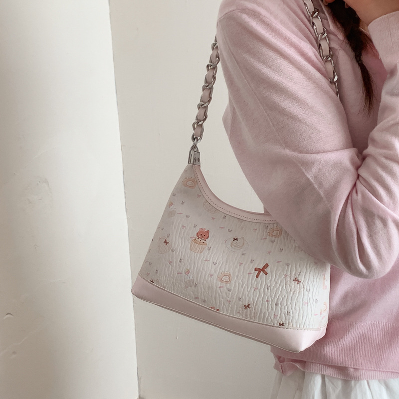 Corea del sur de la impresión de aire extranjero 2026 primavera nueva gran capacidad retro bolso de hombro de hombro bolso diario de mujer image 5