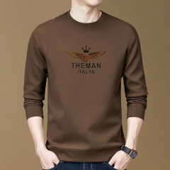 高級の衛衣の男性のtシャツの薄い長袖の春と秋の爆発の植毛のゆったりしているカジュアルな紳士服の上着は代行します。