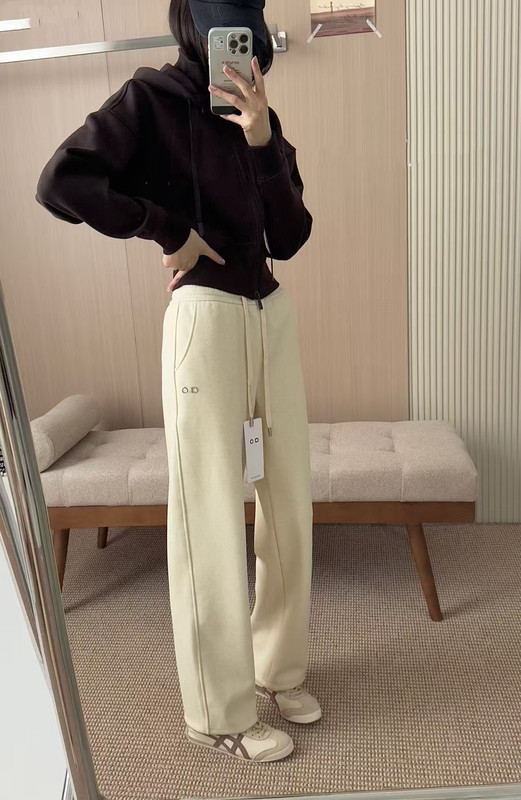 ALO运动休闲阔腿裤女秋冬25新款垂感显瘦卫裤高腰裤子跨境一件代|undefined