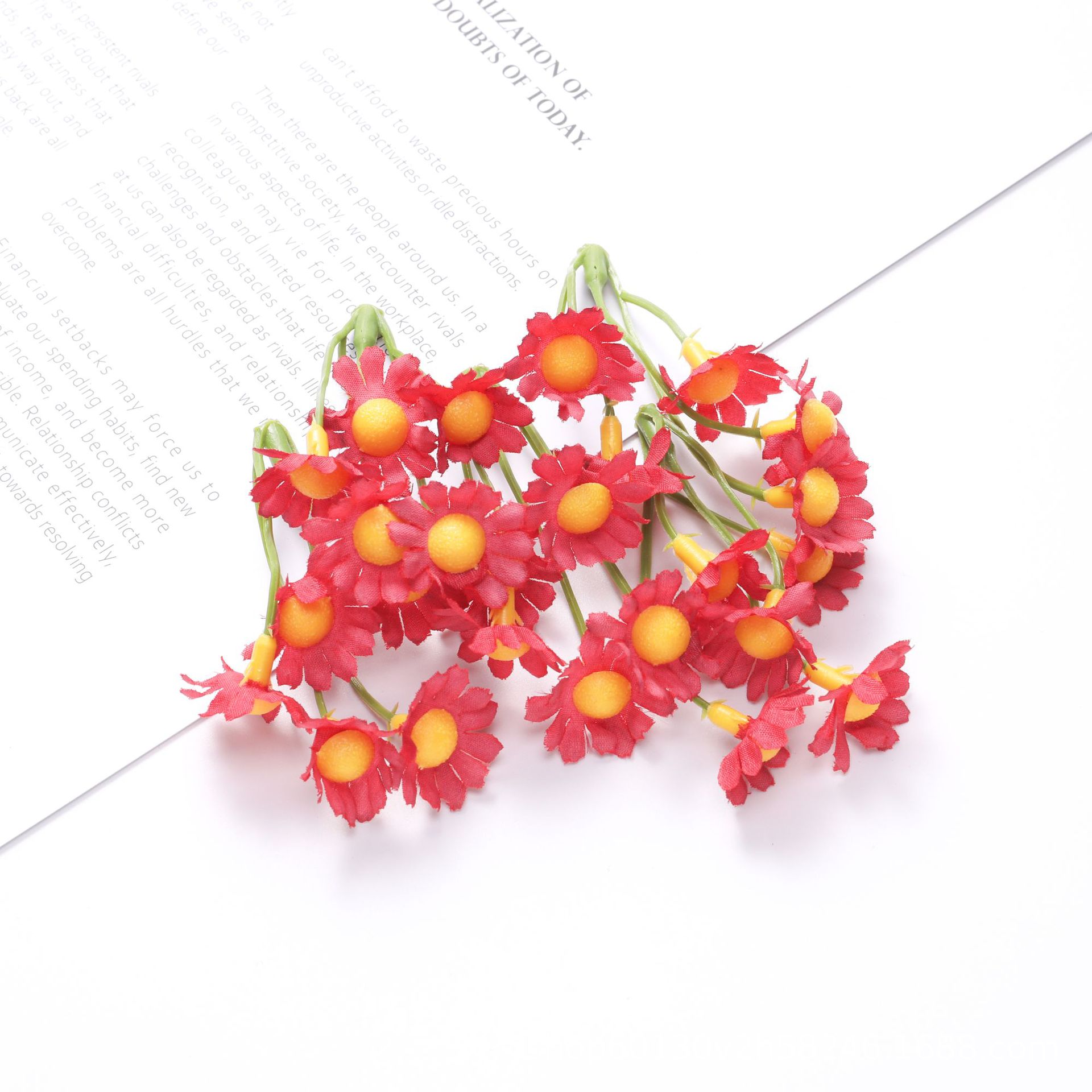Simulación de flores de margarita de una sola pieza DIY material artesanal Mori material de tocado seda flor flor de simulación crisantemo flor falsa
