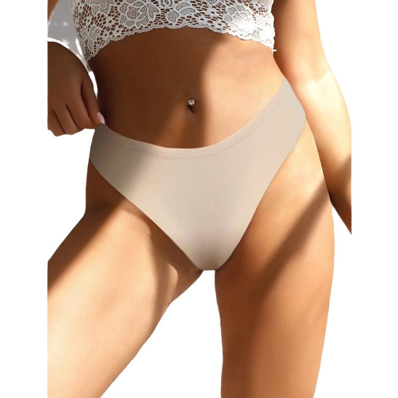 Europa y los Estados Unidos transfronterizos sin marcas de hielo, calzoncillos de cintura baja sexy, entrepierna de algodón transpirable, secado rápido, T-shirt de mujer