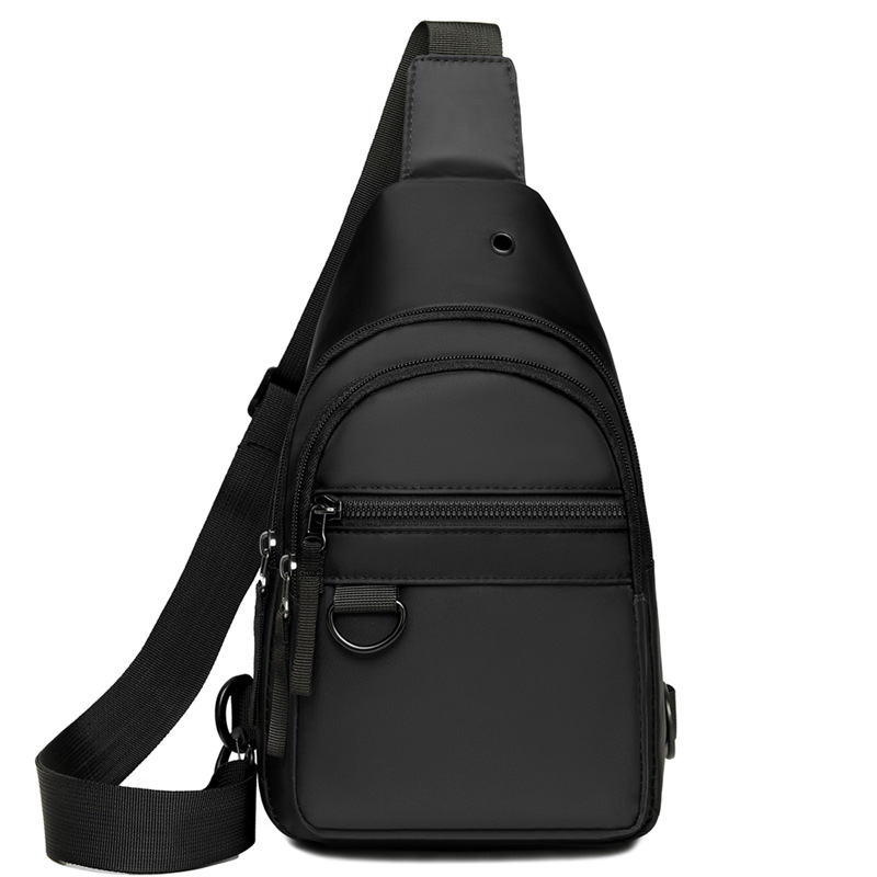 Nuevo bolso de pecho masculino multicapa a prueba de rociadores bolso deportivo de bicicleta agujero de auriculares bolso portátil de tendencia de hombro