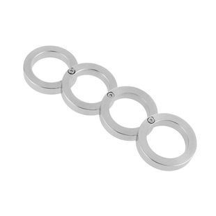 Outdoor foldable ring portable retractable stainless steel finger tiger self-defense tool ring titanium steel four finger buckle