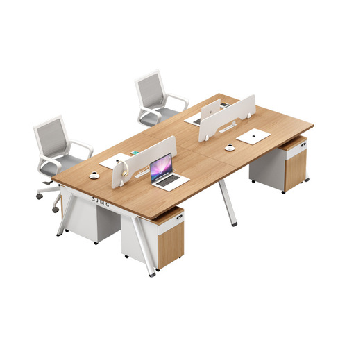 Office desk chair set minimalist modern three-person office desk office finance room partition office desk