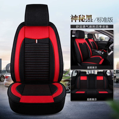 Covers, Fabric Car Cushions, Fully – Four Seasons Pad - mysterious-black-standard-edition-five-seats