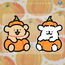 汽车划痕遮挡贴线条小狗车贴可爱卡通二次元油箱盖电动汽车反光贴