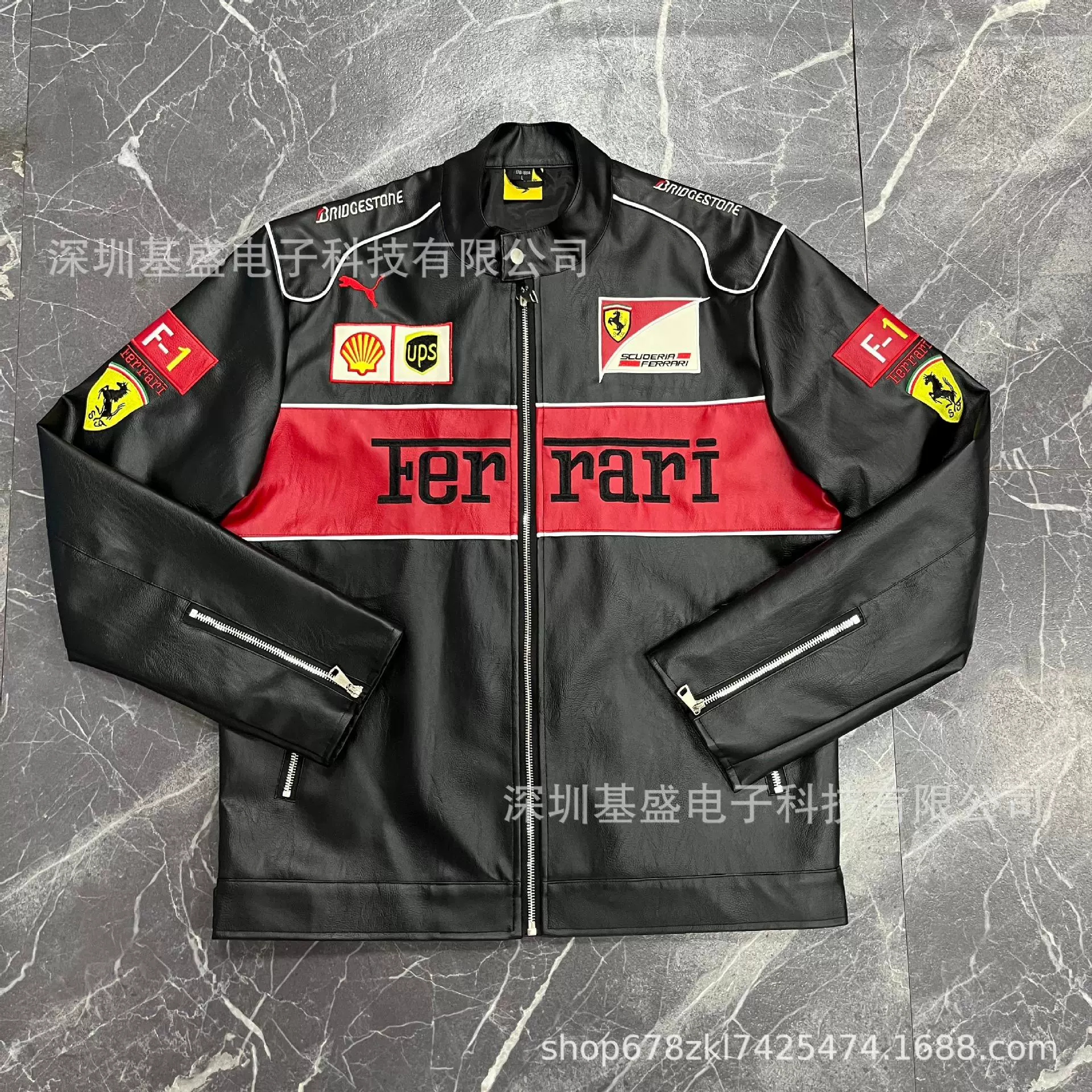 Демисезонная куртка (Ferrari), с вышивкой, унисекс, размеры S–XL, несколько цветов