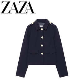 ZAZA 自制欧美风 批发女装 时尚百搭撞色纽扣口袋西装外套4840700