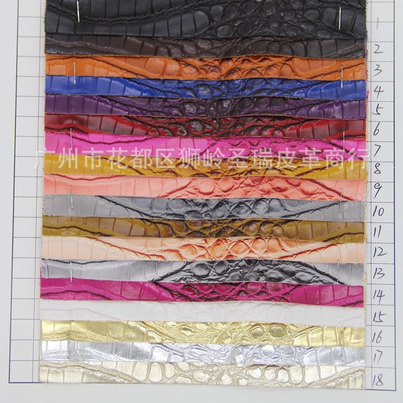 【圣瑞皮革】厂家供应鳄鱼纹箱包手袋皮革 鳄鱼纹 SR-640A