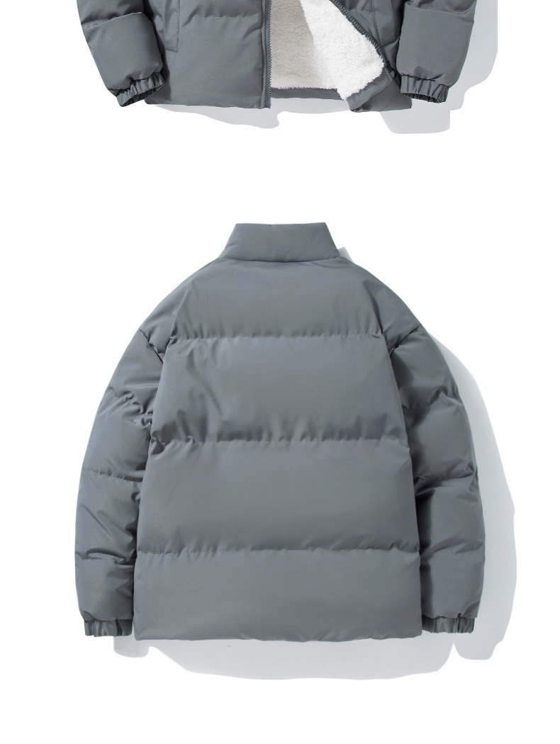 Herrenbekleidung Baumwolljacke Modemarke Winter Baumwolljacke einfarbig Paar-Outfit coole Baumwolljacke_voghion.com