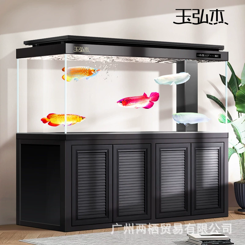 Большой аквариум ультра-белый стеклянный аквариум профессиональный уровень фильтр дна умный аквариум-аквариум для гостиной дома без смены воды