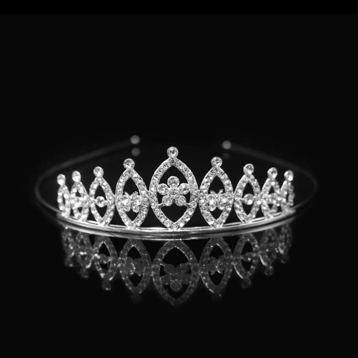 Corona transfronteriza cabeza de cumpleaños para niños joyas de cabello de fiesta joyas de boda flor princesa diamante cabeza de aro