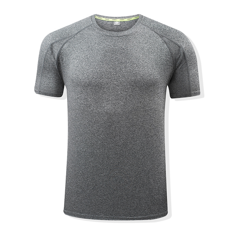 Deportes de verano transfronterizos camiseta de secado rápido correr fitness baloncesto bádminton superior catiónico antibacteriano hombres de manga corta