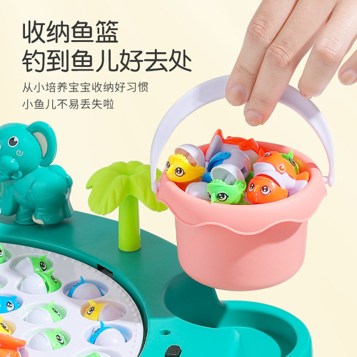 Baby electric fishing plate toy children's educational early education little boy and girl fishing parent-child interaction