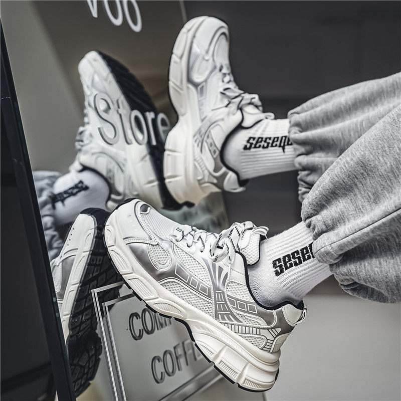 Men's Summer Mesh Breathable Sneakers For Teenagers, Casual Running With Height-increasing Design, Featuring A High-end_vogvips.com