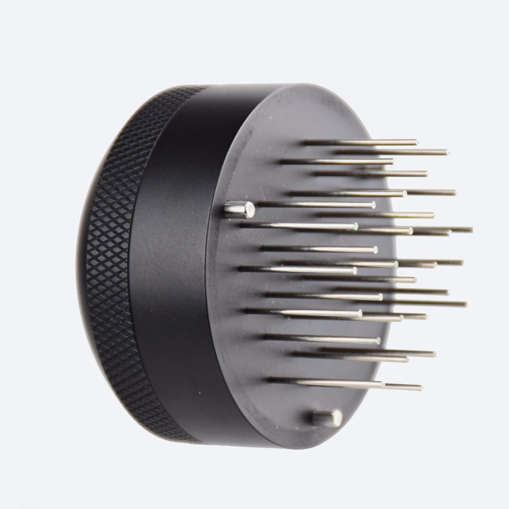 Coffee cloth powder needle pine powder needle black stainless steel coffee powder dispenser fancy coffee appliance