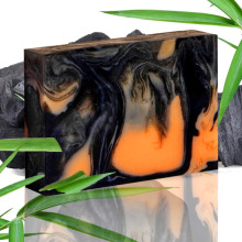 跨境外贸亚马逊Kojic acid竹炭皂曲酸手工皂清洁维C肥皂洗澡香皂