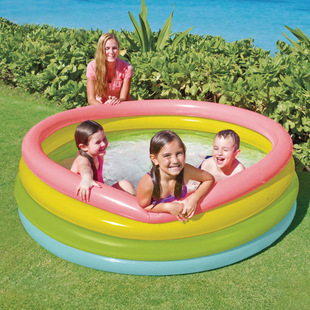 Original Genuine Intex Four-Ring Water Inflatable Swimming Pool Kidsren's Ocean Ball Pool Sand Pool Fishing Pool 56441