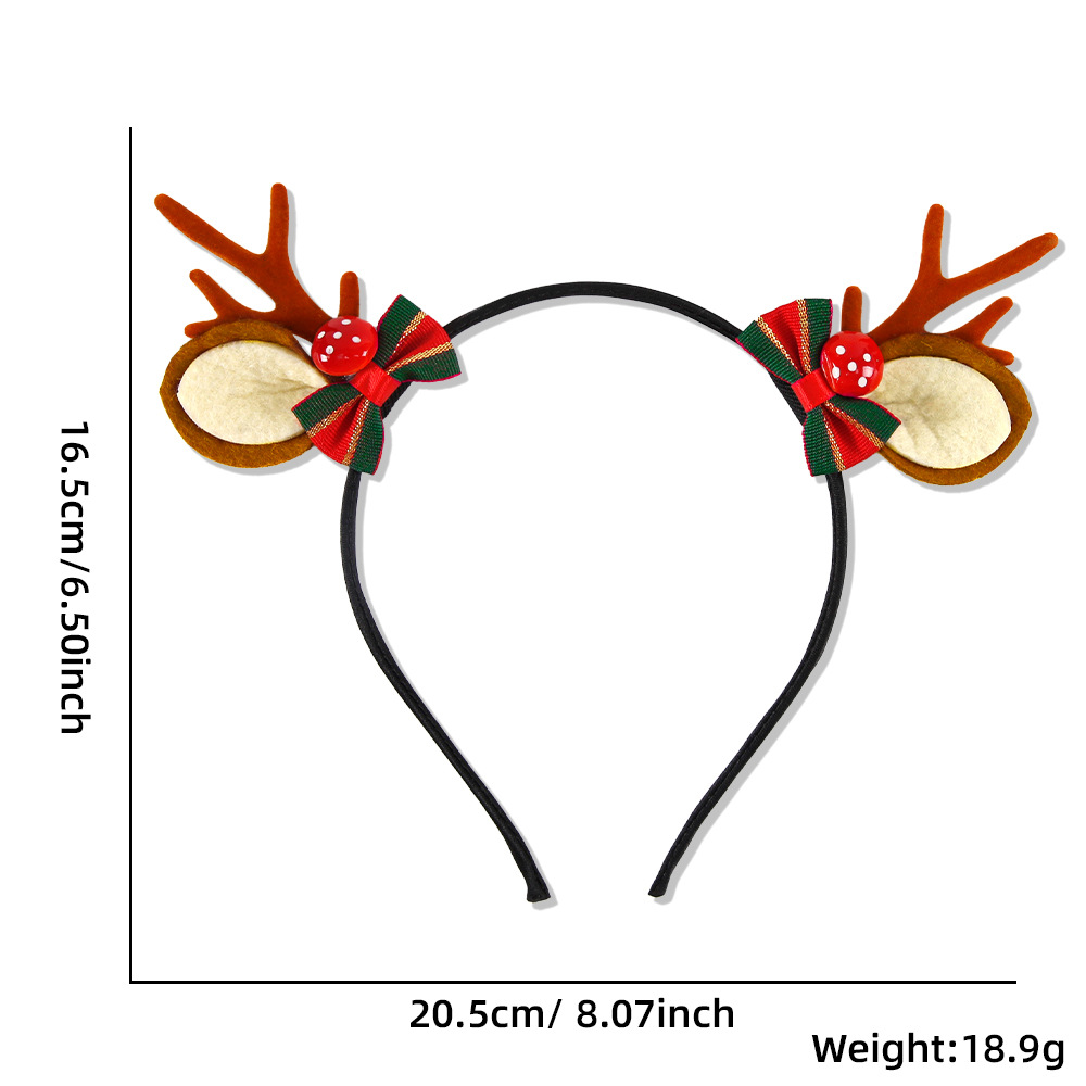 Nuevos productos transfronterizos de Navidad corn de ciervo para adultos niños decoraciones de Navidad adorables corn de ciervo adornos para el cabello