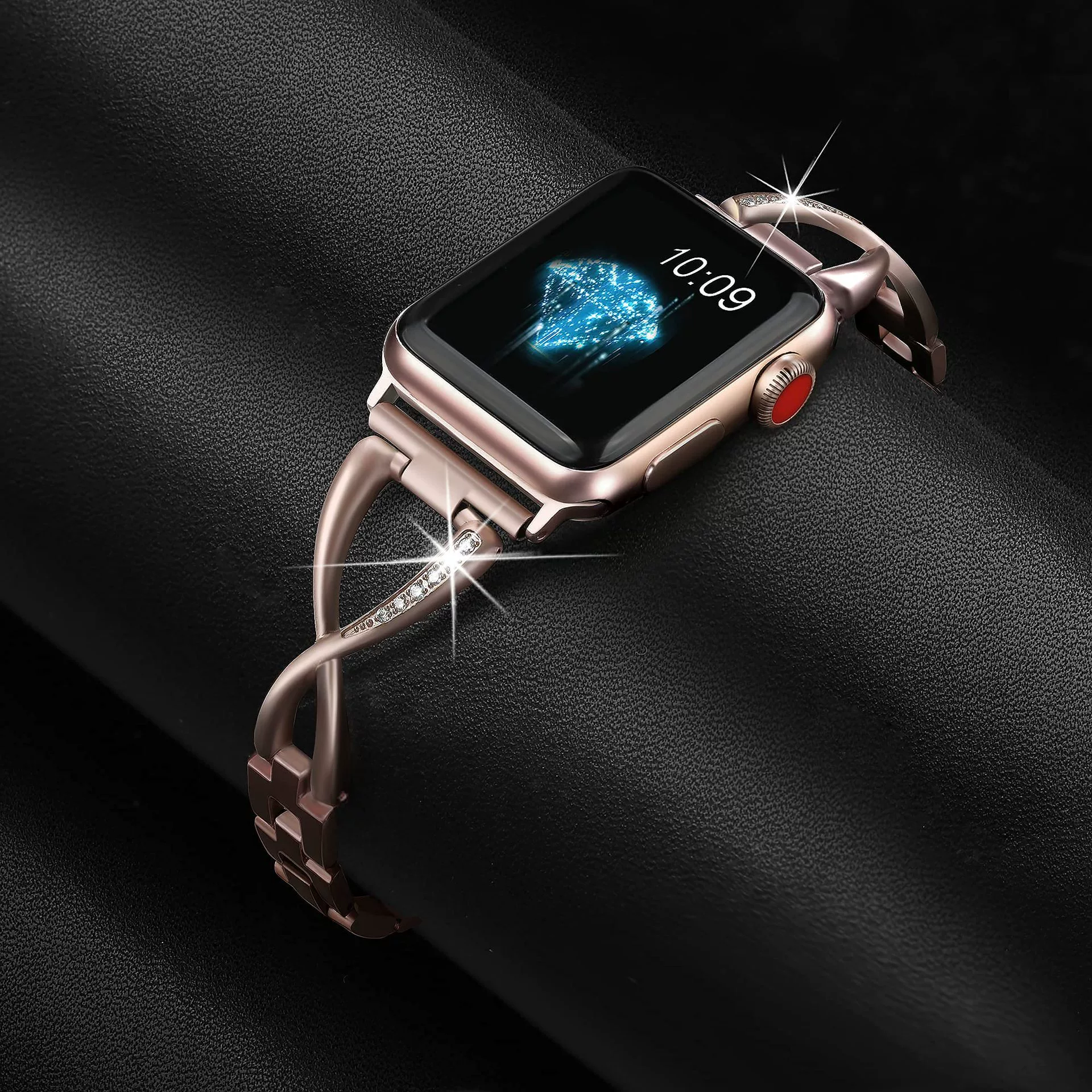 Металлический браслет‑повод для Apple Watch в форме X, серия 5/6/7/8, 38/40/41 и 42/44/45/49 мм