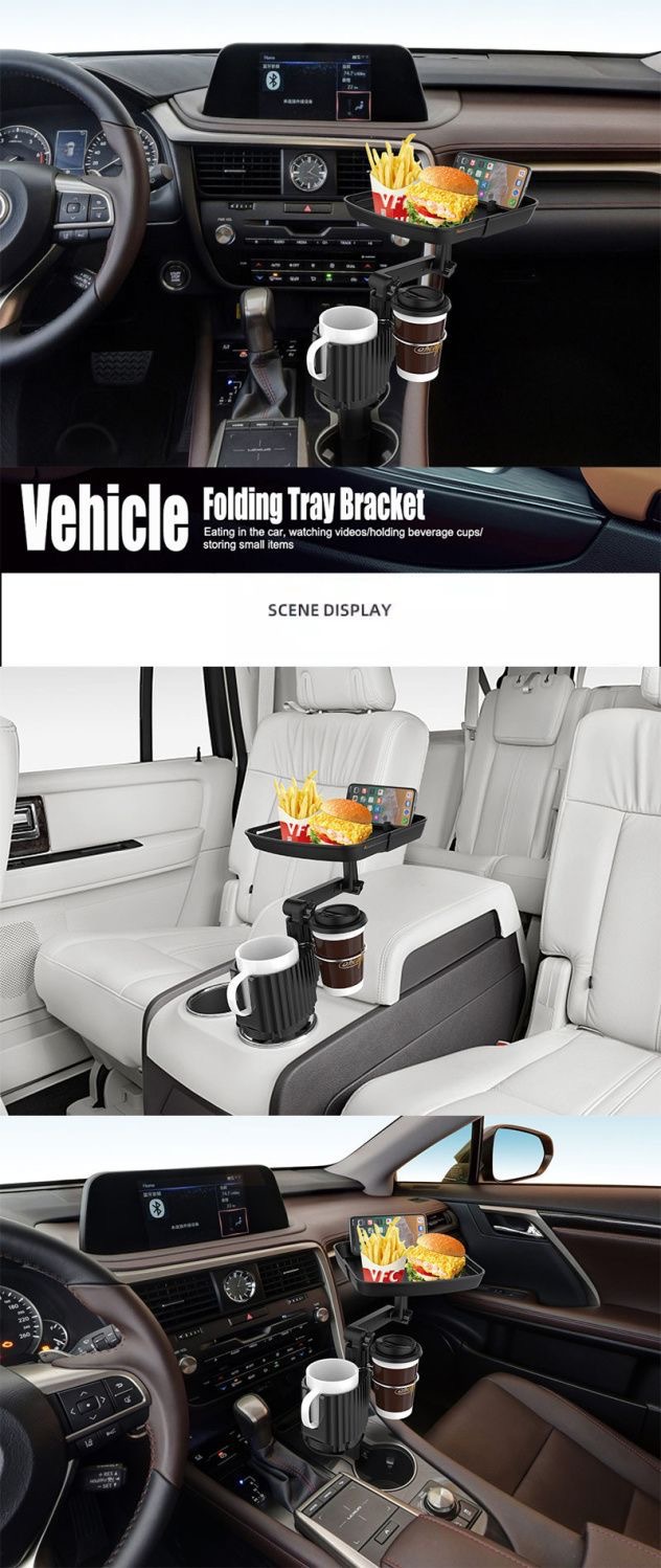 New cross-border car-mounted dining table, beverage and coffee storage rack, small dining table, food storage rack, cup holder